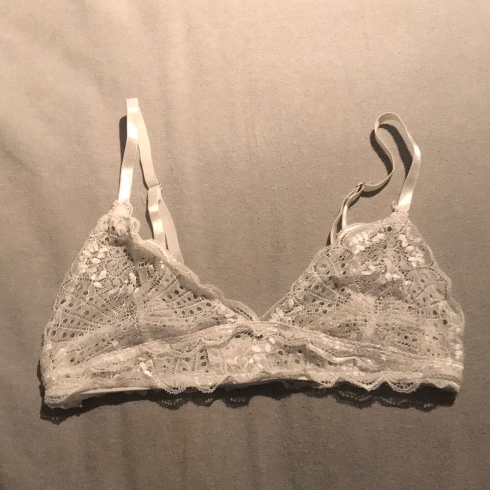 White sheer bralette